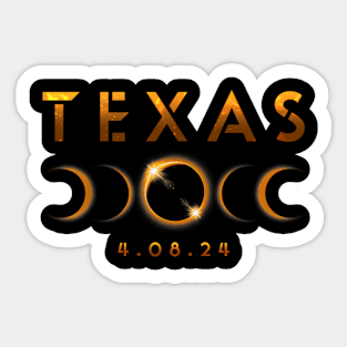 Texas Total Solar Eclipse April 8 2024 Texas Solar Eclipse Sticker